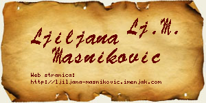 Ljiljana Masniković vizit kartica